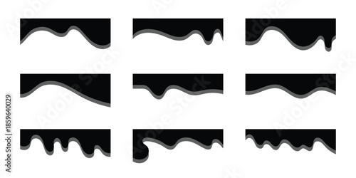 Collection of dividers shape templates. Modern separator header for website and app. Different borders for website, banner, app, poster, background