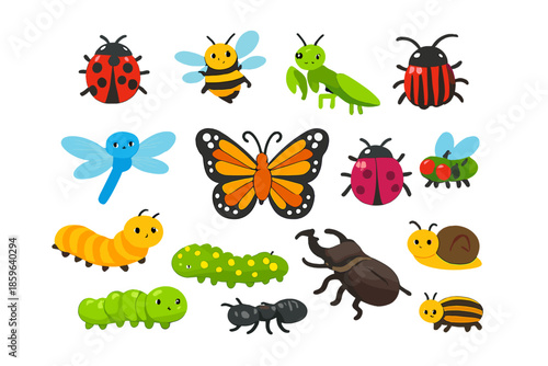 Cute Cartoon Insects Collection