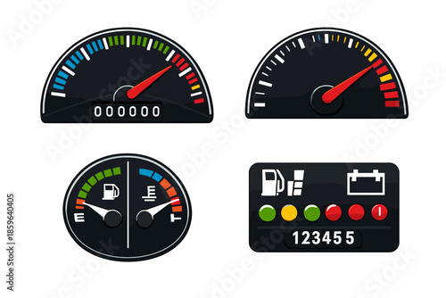 Automotive dashboard gauges and indicators