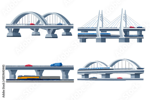 Futuristic Bridges with Transportation