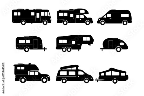 Collection of RVs and Campers Icons