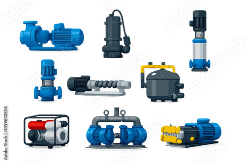 Collection of Industrial Pumps and Water Systems