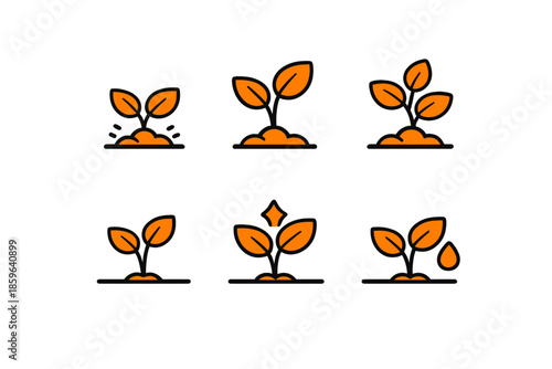 Growth Icons Set
