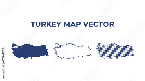 Turkey map vector illustration with various styles and designs available