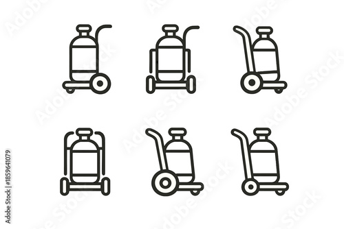 Gas Cylinder Trolley Icons