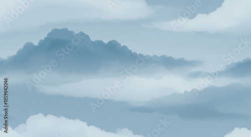 Wallpaper Mural Soft Blue Sky with Gentle Clouds and Calm Atmosphere Above the Horizon Torontodigital.ca