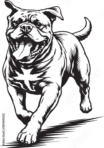 running dogue de bordeaux