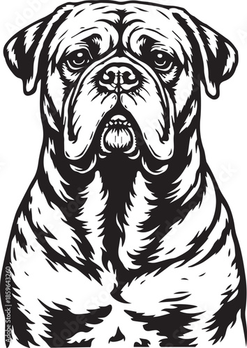 adorable dogue de bordeaux portrait