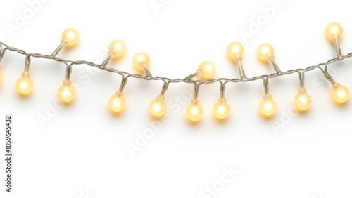 Pearl necklace segment isolated on transparent background