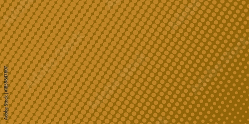 Yellow orange halftone pattern. Retro comic gradient background. Abstract Color Halftone Dots generative art background illustration for paper and banner. Halftone pattern in retro pop art style .