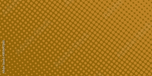 Yellow orange halftone pattern. Retro comic gradient background. Abstract Color Halftone Dots generative art background illustration for paper and banner. Halftone pattern in retro pop art style .