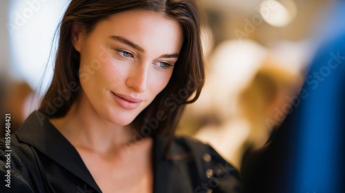 Free Download A stylist educating a client on fabric quality, garment care, and cost-per-wear to encourage sustainable and informed fashion decisions. cinematic color correction, natural uneven lighting yet - GFXLoad