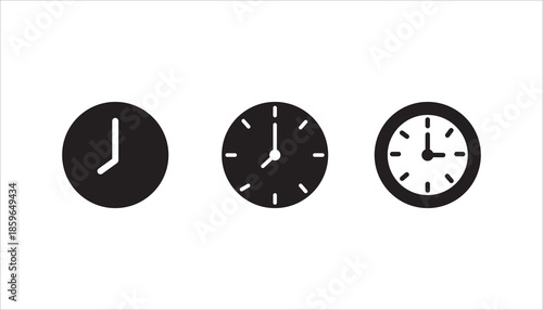 Clock icon set. Time icon vector. watch icon symbol	
