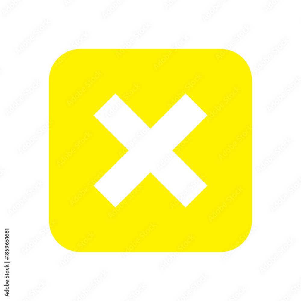 Obraz premium Cross Button Icon for Close and Cancel Actions