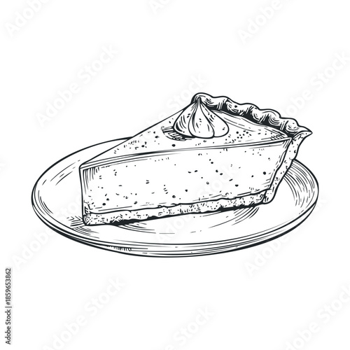 Creamy dessert slice perfect for sweet celebrations. Vector illustration