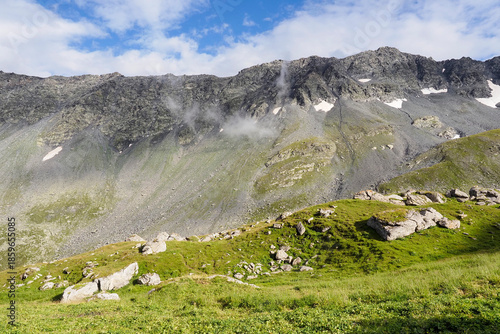 The Mont Blanc massif at the border of France, Italy, and Switzerland, showcasing Europe’s highest alpine landscape.