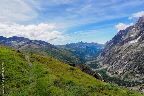 The Mont Blanc massif at the border of France, Italy, and Switzerland, showcasing Europe’s highest alpine landscape.