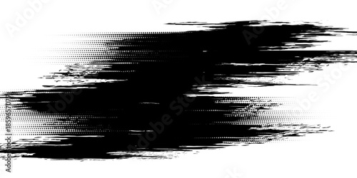 Distorted grunge layer error. Noise destroys texture. Vector trendy deformed glitch shape