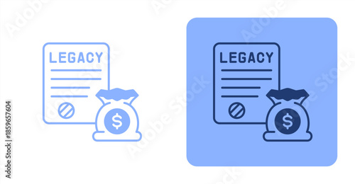 Legacy Mixed  Two-tone color and contrasting background icon illustration