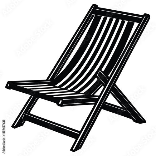 beach chair isolated on white