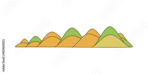 a series of overlapping hills creating a sense of for web and graphic design