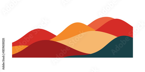 a series of overlapping hills creating a sense of for web and graphic design
