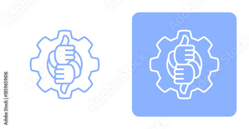 Emotional LineTwo-tone color and contrasting background icon illustration