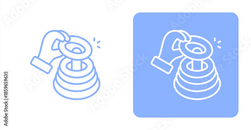 Abilities LineTwo-tone color and contrasting background icon illustration