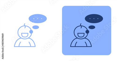 Articulation MixedTwo-tone color and contrasting background icon illustration