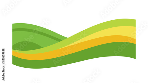 long low horizontal rolling meadows with soft cur for web and graphic design