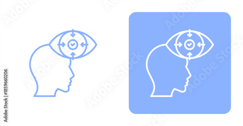 Concentration LineTwo-tone color and contrasting background icon illustration