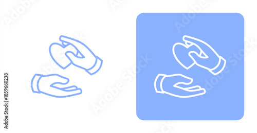 Interaction LineTwo-tone color and contrasting background icon illustration