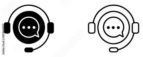 customer support service icon set

