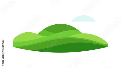 simple rolling green hills single peak for web and graphic design