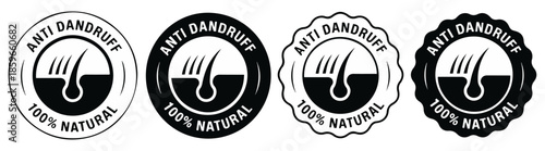 natural anti dandruff hair care icon