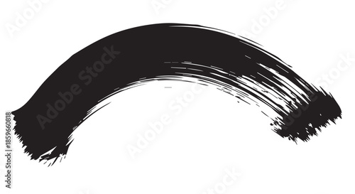 Black ink brush stroke on Transparent Background japanese style coming of age day concept