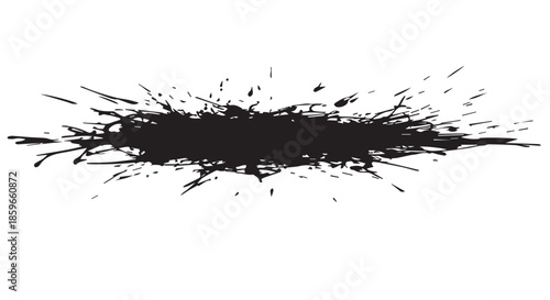 Black ink explosion on Transparent Background japanese style coming of age day concept