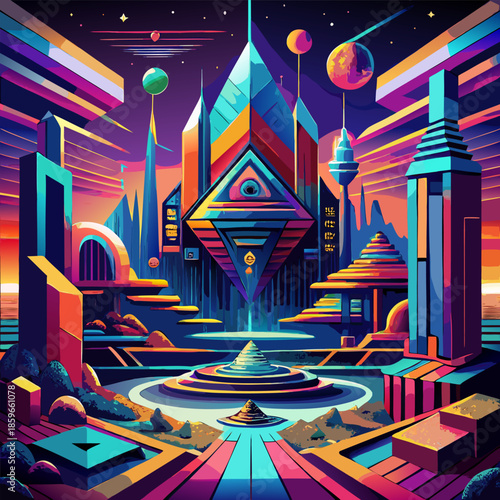 abstract background with colorful lights