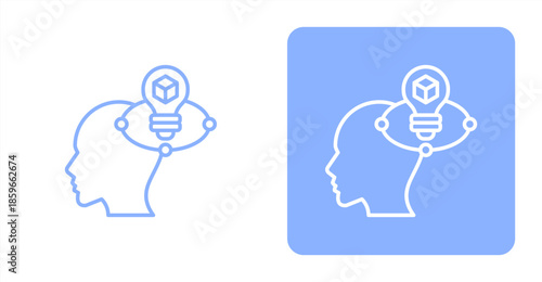 Savvy LineTwo-tone color and contrasting background icon illustration