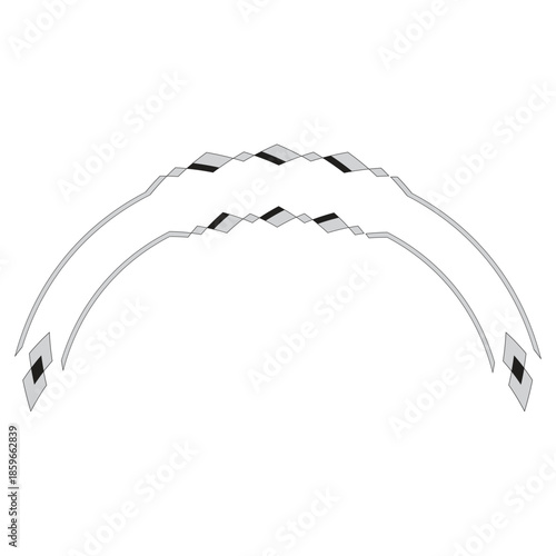 Paraglider vector illustration in the sky.