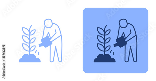 Harvest MixedTwo-tone color and contrasting background icon illustration