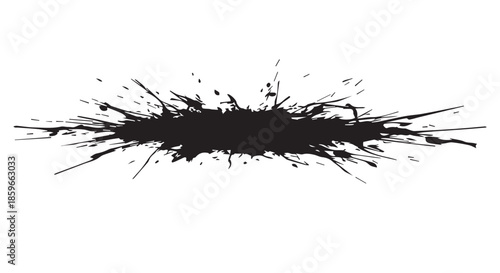 Black ink splatter on Transparent Background japanese style coming of age day concept