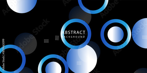 blue geometric shape on black background. great for poster, banner, presentation, etc. simple poster, web, eps10