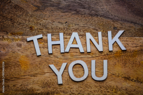 Thank you lettering representing gratitude, appreciation, friendly communication