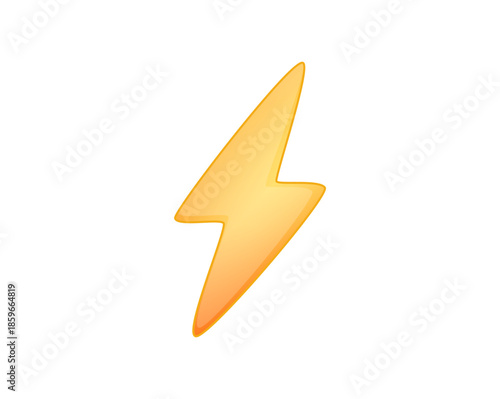 Lightning,Yellow lightning bolts, icons, Vector graphics. Yellow lightning icon. Thunderbolt vector sign isolated