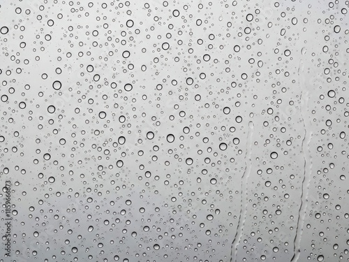 Water droplets on glass window