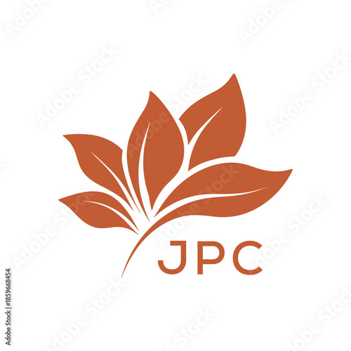 Modern Abstract Botanical Logo with Leaf Motif and Letter mark JPC  Later Logo,
