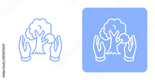 Hope LineTwo-tone color and contrasting background icon illustration