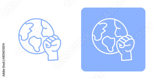 Action LineTwo-tone color and contrasting background icon illustration