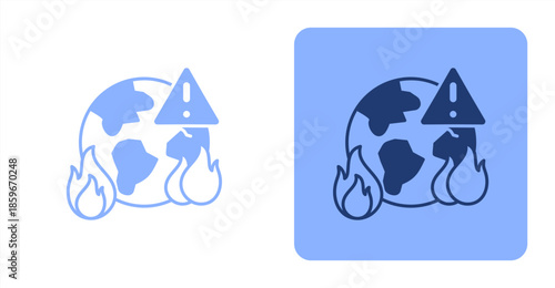 Crisis MixedTwo-tone color and contrasting background icon illustration